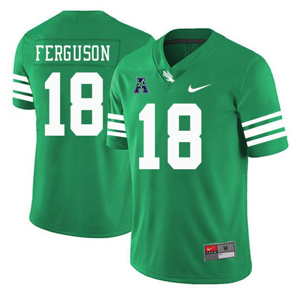 #18 Mason Ferguson North Texas Mean Green College Football Jerseys Stitched-Green